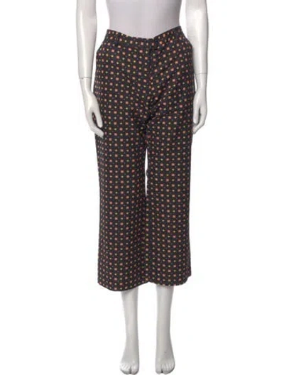 Pre-owned Suno Printed Wide Leg Pants In Multi