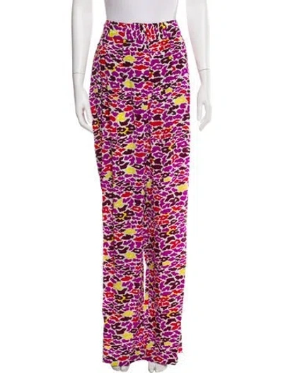 Pre-owned Suno Printed Wide Leg Pants In Multi
