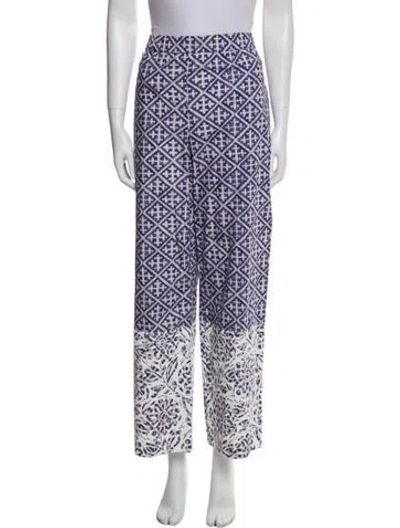 Pre-owned Suno Printed Wide Leg Pants In Multi
