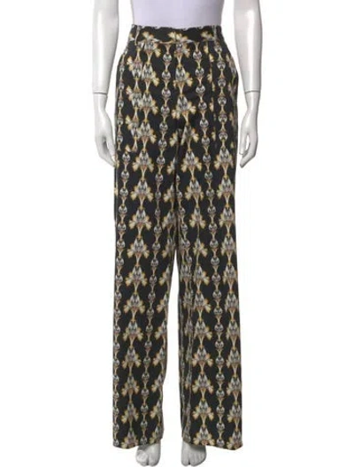 Pre-owned Suno Printed Wide Leg Pants In Multi