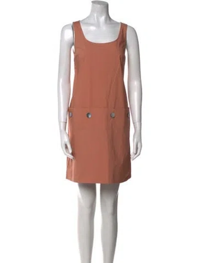 Pre-owned Suno Scoop Neck Mini Dress In Orange