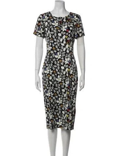 Pre-owned Suno Silk Knee-length Dress In Black