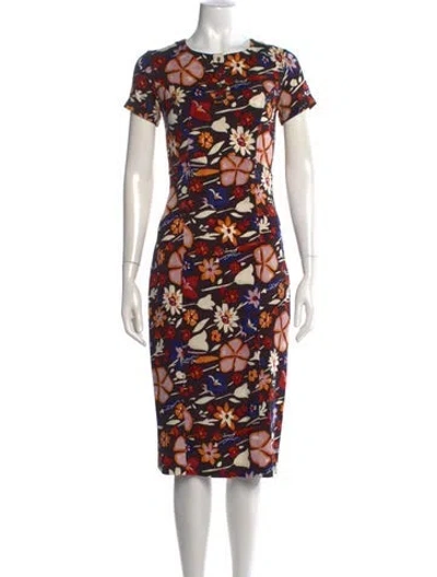 Pre-owned Suno Silk Knee-length Dress In Black