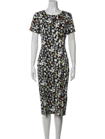 Pre-owned Suno Silk Knee-length Dress In Black