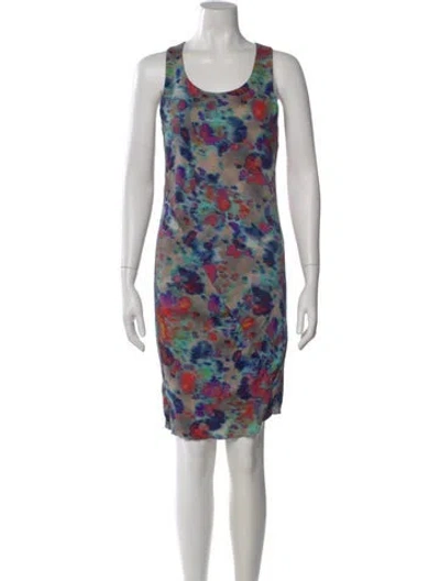 Pre-owned Suno Silk Knee-length Dress In Blue
