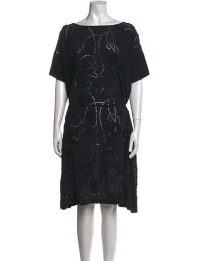 Pre-owned Suno Silk Knee-length Dress In Blue