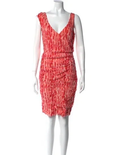 Pre-owned Suno Silk Knee-length Dress In Multi