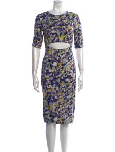 Pre-owned Suno Silk Knee-length Dress In Purple