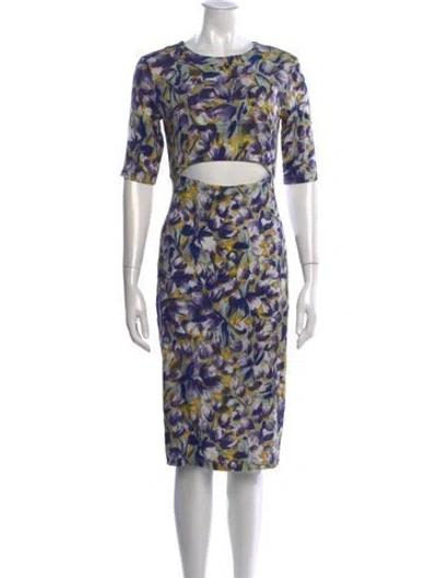 Pre-owned Suno Silk Knee-length Dress In Purple