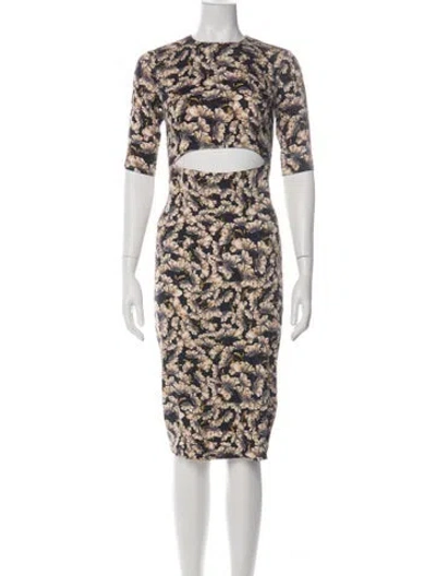 Pre-owned Suno Silk Knee-length Dress W/ Tags In Green