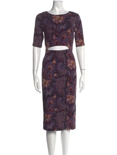 Pre-owned Suno Silk Knee-length Dress W/ Tags In Purple
