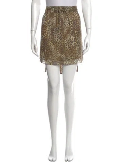 Pre-owned Suno Silk Knee-length Skirt In Brown