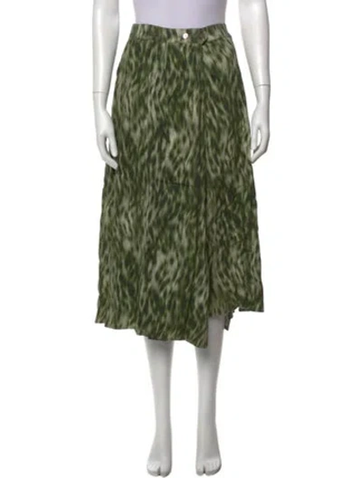 Pre-owned Suno Silk Knee-length Skirt In Green
