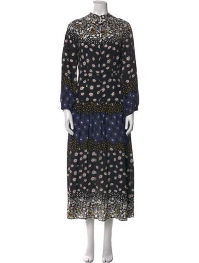 Pre-owned Suno Silk Long Dress In Multi