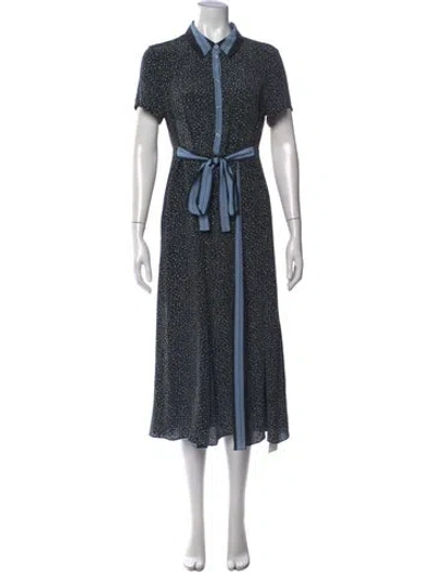 Pre-owned Suno Silk Midi Length Dress In Black