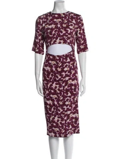 Pre-owned Suno Silk Midi Length Dress In Multi