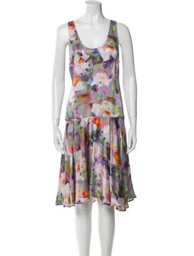 Pre-owned Suno Silk Midi Length Dress In Silver