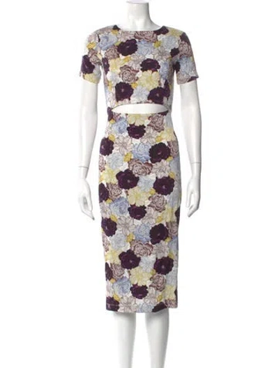 Pre-owned Suno Silk Midi Length Dress W/ Tags In Blue