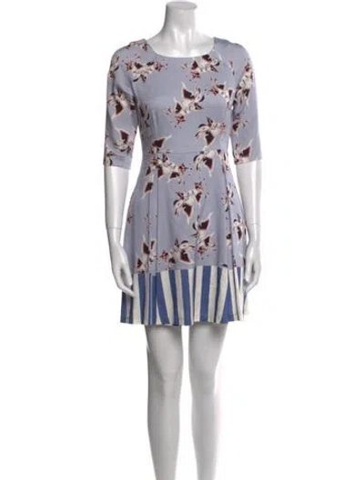 Pre-owned Suno Silk Mini Dress In Blue