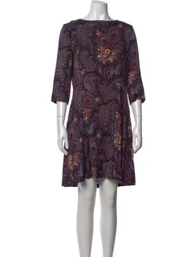 Pre-owned Suno Silk Mini Dress In Blue