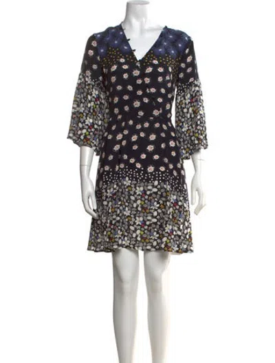 Pre-owned Suno Silk Mini Dress In Blue