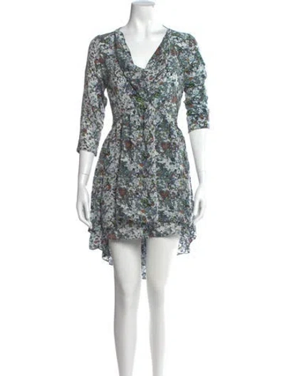 Pre-owned Suno Silk Mini Dress In Multi
