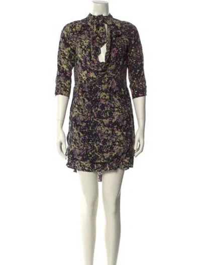 Pre-owned Suno Silk Mini Dress In Multi