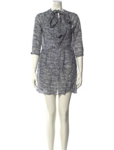 Pre-owned Suno Silk Mini Dress In Multi