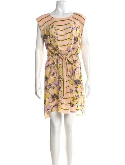 Pre-owned Suno Silk Mini Dress In Pink