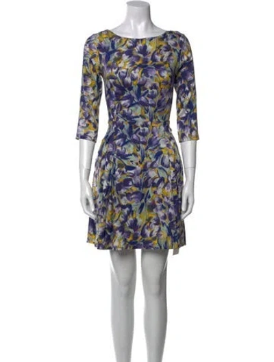 Pre-owned Suno Silk Mini Dress In Purple