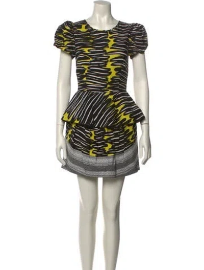 Pre-owned Suno Silk Mini Dress In Yellow