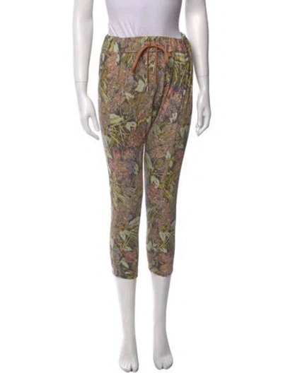 Pre-owned Suno Silk Skinny Leg Pants In Green