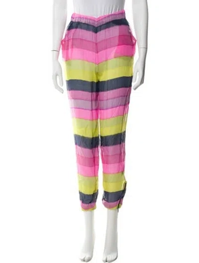 Pre-owned Suno Silk Skinny Leg Pants In Pink