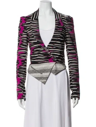 Pre-owned Suno Silk Striped Blazer In Multi