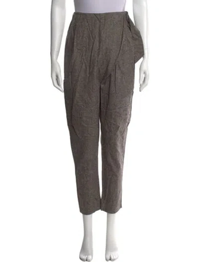 Pre-owned Suno Skinny Leg Pants In Gray