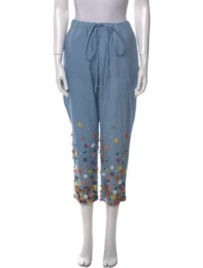 Pre-owned Suno Straight Leg Pants In Blue