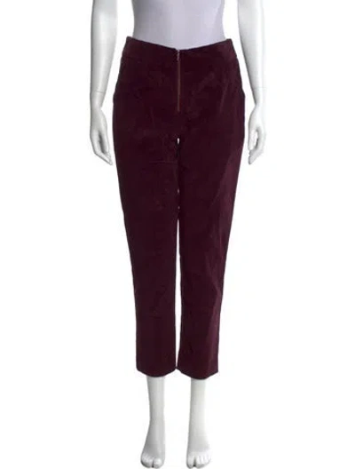 Pre-owned Suno Straight Leg Pants In Burgundy