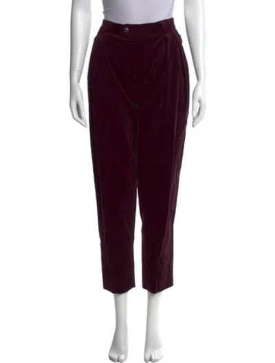 Pre-owned Suno Straight Leg Pants In Burgundy