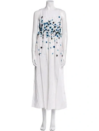 Pre-owned Suno Strapless Long Dress W/ Tags In White