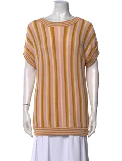 Pre-owned Suno Striped Bateau Neckline Sweater In Multi