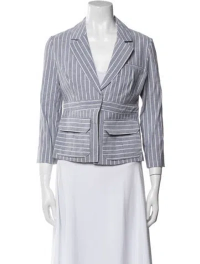 Pre-owned Suno Striped Blazer In Gray