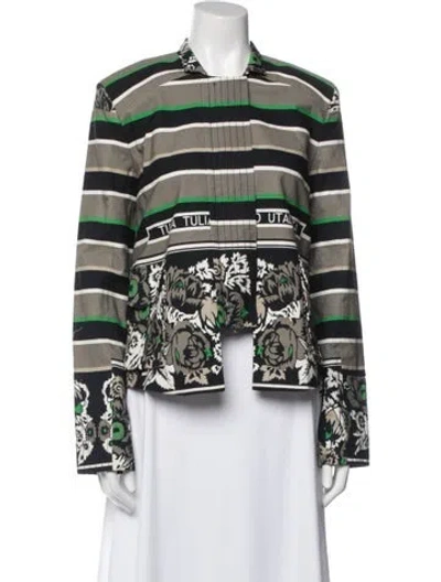 Pre-owned Suno Striped Evening Jacket In Multi