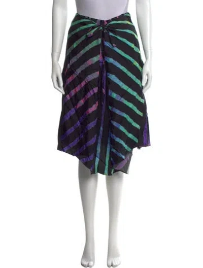 Pre-owned Suno Striped Knee-length Skirt In Black