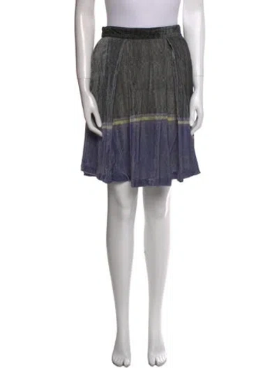 Pre-owned Suno Striped Knee-length Skirt In Gray