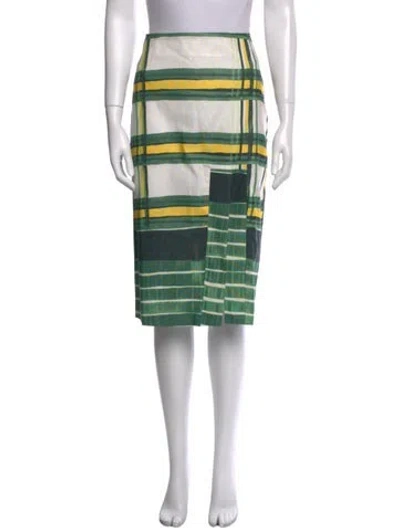 Pre-owned Suno Striped Knee-length Skirt In Green