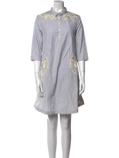 Pre-owned Suno Striped Mini Dress In Multi