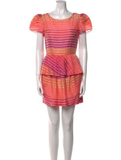 Pre-owned Suno Striped Mini Dress In Pink