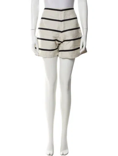 Pre-owned Suno Striped Mini Shorts In Neutral