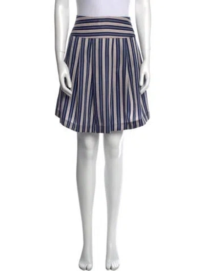 Pre-owned Suno Striped Mini Skirt In Blue