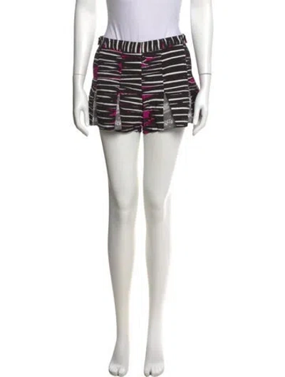 Pre-owned Suno Striped Mini Skirt In Gray
